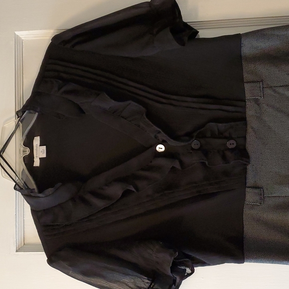 Dress Barn Black and Gray Dress - Picture 2 of 4